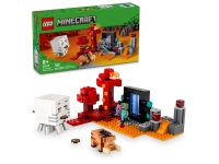 Klocki LEGO Minecraft 21255, Zasadzka w portalu do Netheru, 352 elementy, scena bitwy i figurki z gry, oryginalne klocki, dla dzieci w wieku 8+