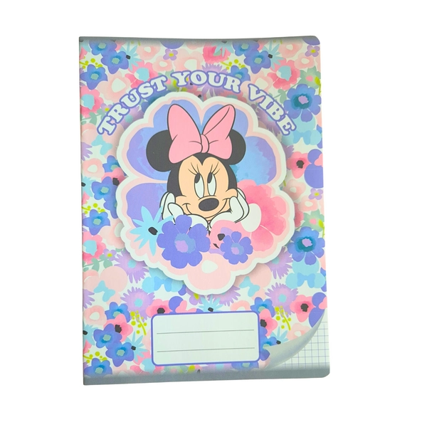 Zeszyt szkolny A5 16k Kratka bez marginesów Myszka Minnie w Kwiatkach dla Dziewczynki