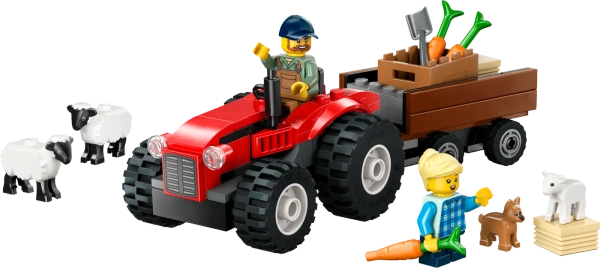 Klocki Lego City 60461 Czerwony traktor z przyczepą i owcą, 116 elementów