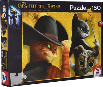 Kot w butach: Ostatnie Życzenie, Puzzle dla dzieci w wieku 7+, Kot i Kociłapka, 150 el. obrazek o wymiarach 43 x 29 cm