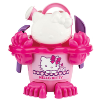 Androni, Włoskie zabawki na plażę - Wiaderko Foremki - Hello Kitty 104, z wysokiej jakości plastiku, bezpieczne dla dzieci, 11 elementów