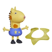 Świnka Peppa, Figurka Żyrafa Gerald z gwiazdą, kolega Peppy, zabawka z bajki, renomowany producent Hasbro, wykonana z plastiku, wiek dziecka 3+