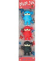 Zestaw gumek do ścierania dla chłopca, Ninja, 3 szt