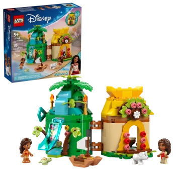 Klocki Lego Disney 43260, Zabawy Vaiany na wyspie, 175 elementów, oryginalne klocki z bajki, super prezent dla dzieci 5+