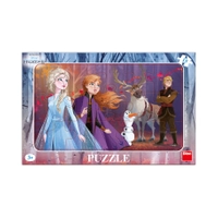 Dino Toys, Frozen Kraina Lodu, puzzle ramkowe z Elsą i Anną, 15 el.