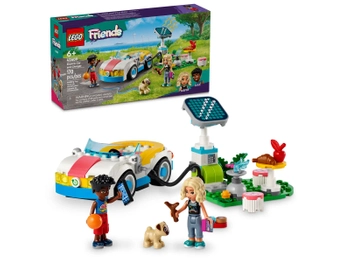 Klocki Lego Friends 42609 Samochód elektryczny i stacja ładująca, 170 elementów, samochód i 2 figurki, wiek dziecka 6+