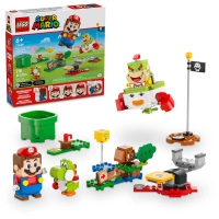 Klocki Lego Super Mario 71439 Przygody z interaktywną figurką LEGO Mario, 218 elementów, 4 figurki, dla fanów gry, wiek dziecka 6+