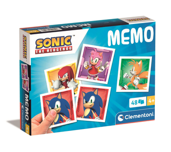 Sonic the Hedgehog, Gra pamięciowa memo Memory, gra dla całej rodziny, kolorowe elementy, 24 pary czyli 48 kart, wiek dziecka 4+