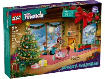 Klocki Lego Friends 42637 Kalendarz adwentowy 2024, 272 elementy, świąteczny kalendarz z 24 drzwiczkami, idealny prezent dla dziewczynki, wiek dziecka 6+