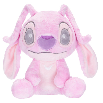 Disney Stitch, Maskotka pluszowa różowa Angel 23 cm, seria SnuggleTime, milutki plusz, super przytulanka na dobranoc, renomowany producent, oryginalna zabawka dla dzieci w każdym wieku