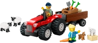 Klocki Lego City 60461 Czerwony traktor z przyczepą i owcą, 116 elementów