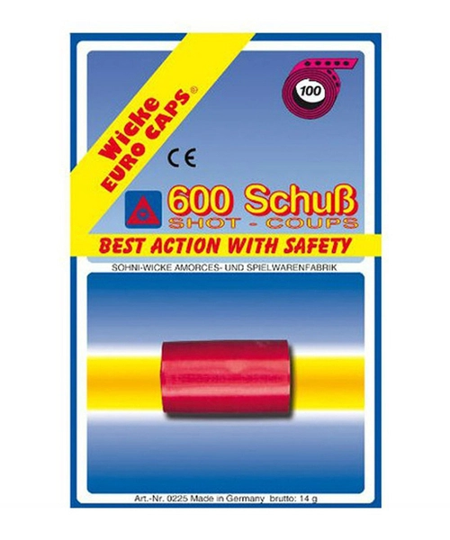 Wicke, Taśmy z kapiszonami 6 x 100 szt. (600 strzałów) do pistoletów Gonher