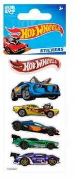 StickerBoo, Naklejki, zestaw naklejek z samochodami Hot Wheels, 1 mini arkusz, 6 naklejek