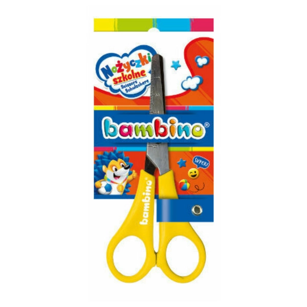 Nożyczki Dla Dzieci Żółte BAMBINO Z Podziałką Bezpieczne