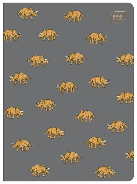 Zeszyt w miękkiej okładce, 32 kartki, kratka, Dinozaury 1