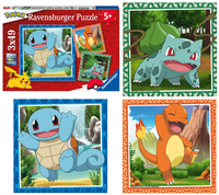 Pokemon, Puzzle 3-w-1, Trzy obrazki 3x49 el. dla dzieci w wieku 5+