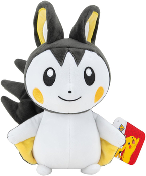 Pokemon, Maskotka pluszowa biało szary Emolga, 18 / 22 cm, pluszak licencyjny i oryginalny, miły materiał, dla fanów, wiek dziecka 2 lata+