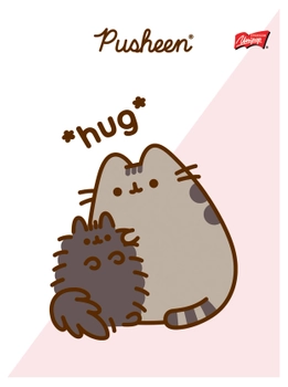 Zeszyt w linie, Pusheen - hug, linia dwukolorowa, format A5, 32 strony, linia dwukolorowa, okładka laminowana