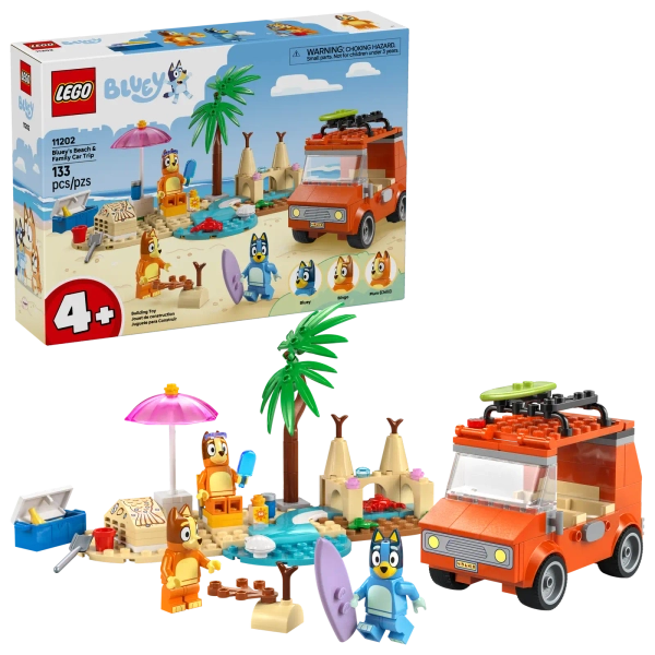 Klocki Lego Bluey 11202 Blue i rodzinna wycieczka samochodem, 133 el. wiek dzieci 4+