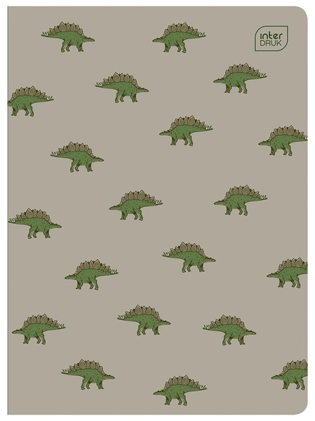 Zeszyt w miękkiej okładce, 32 kartki, kratka, Dinozaury 3