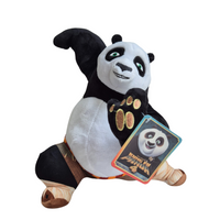 Kung Fu Panda 4, maskotka pluszowa PO w pozycji do walki, 29 cm, oryginalna, pomysł na prezent, miły plusz, dla dzieci w każdym wieku 