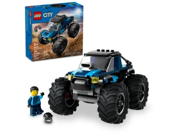 Klocki Lego City 60402 Niebieski monster truck, 148 el., samochód i figurka, zestaw dla chłopca, prezent dla pięciolatka