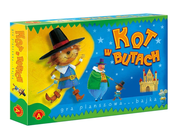 Alexander, Gra planszowa Kot w butach, polski producent, wersja klasyczna, od 2 do 4 graczy, wiek 5+