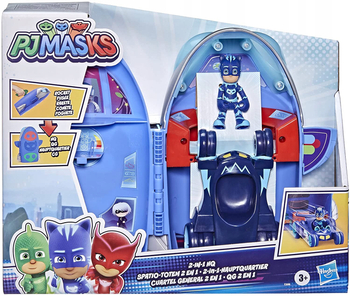Hasbro, PJ Masks, Pidżamersi, Baza HQ i figurka Kotboy z pojazdem - Hasbro