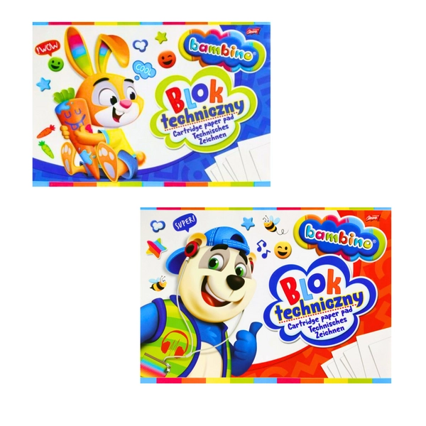 Blok techniczny A3 Bambino, biały, 10 kartek