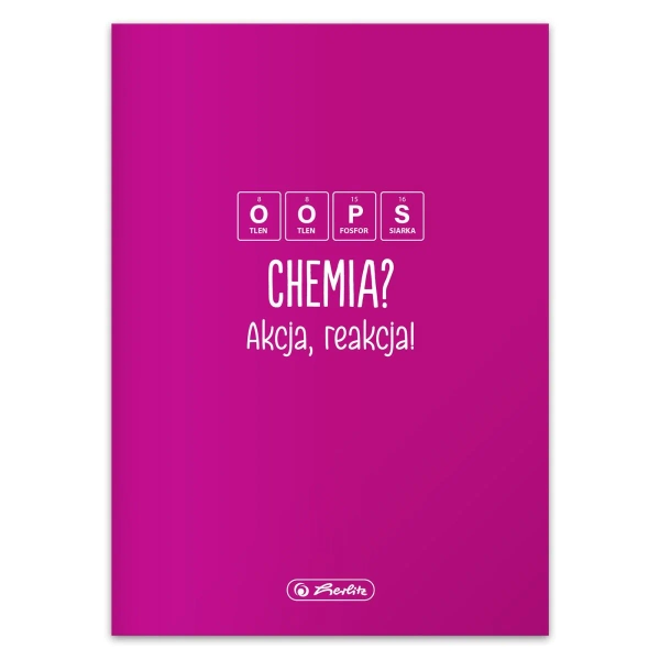 Herlitz, Zeszyt w kratkę do chemii, format A5, 60 kartek, Chemia, gramatura 70g