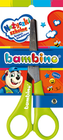 Nożyczki Dla Dzieci Limonkowe BAMBINO Z Podziałką Bezpieczne