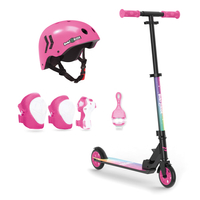 Buki France, Hulajnoga dla dzieci z akcesoriami Kask i ochraniacze - różowa - 6-9 lat