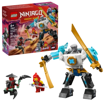 Klocki Lego Ninjago 71827 Mech w zbroi bojowej Zane’a, 92 elementy, oryginalne klocki dla fanów Ninjago, nowość od Lego