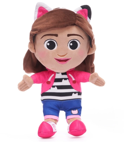 DreamWorks Koci Domek Gabi, Maskotka pluszowa dziewczynka Gabi, główna bohaterka, zabawka z bajki, wys. ok. 23 cm w pozycji siedzącej, bardzo miły plusz, dla dzieci w wieku 0+