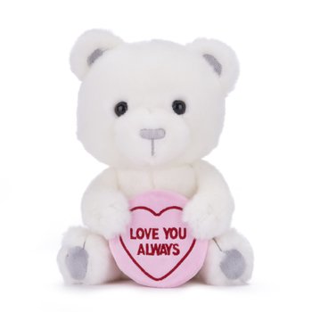 Pluszowy Miś, piękna maskotka pluszowa miś z serduszkiem Love You Always, 23 cm, seria Love Hearts, przemiły plusz, miś dla dziewczyny