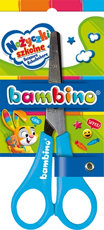 Nożyczki Dla Dzieci Niebieskie BAMBINO Z Podziałką Bezpieczne