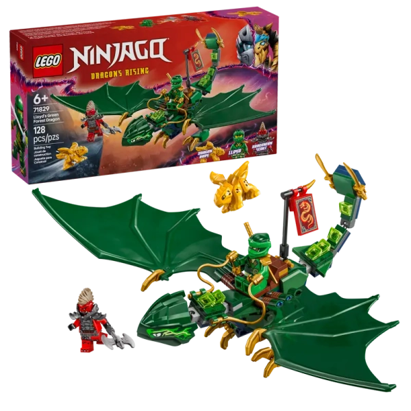 Klocki Lego Ninjago 71829 Zielony leśny smok Lloyda, 128 elementów, oryginalne klocki dla fanów Ninjago 6+, nowość od Lego