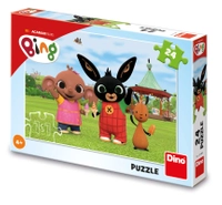 Królik Bing, Klasyczne puzzle Bing i przyjaciele na lodach, 24 el. oryginalne, obrazek o wymiarach 26x18 cm, wiek dziecka 4+