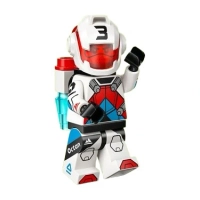 Klocki Lego Minifigures 71048 Figurka Jetpack Racer z plecakiem odrzutowym, 8 elementów, seria 27, wiek dziecka 5+
