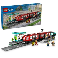 Klocki Lego City 60423 Tramwaj miejski ze stacją, 811 elementów, oryginalne klocki, doskonały prezent dla dziecka 7+