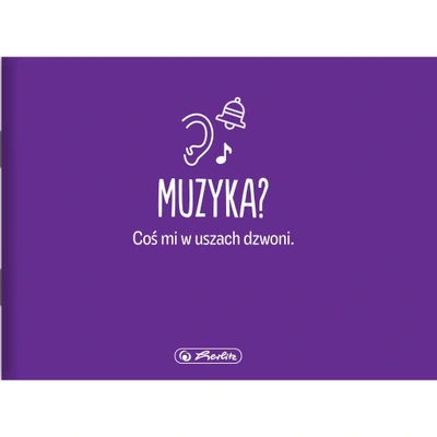Zeszyt do nut A5 16k Herlitz Fioletowy Poprzeczny Coś mi w uszach dzwoni
