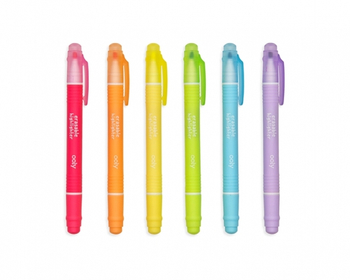 Zakreślacze tekstu zmazywalne ścieralne 6 sztuk