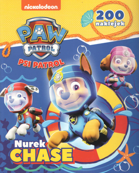 Psi Patrol, książka z naklejkami i zadaniami, Nurek Chase