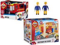 Strażak Sam - zestaw zabawek - Remiza strażacka Pontypandy i wóz strażacki Jupiter