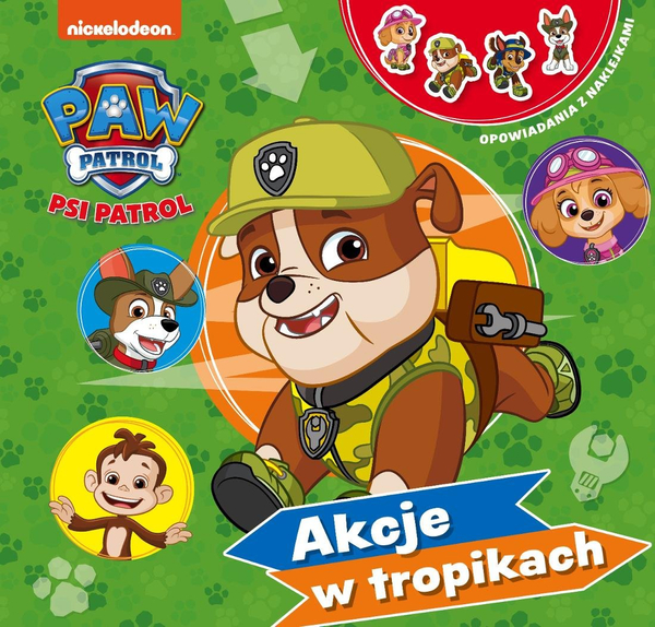 Akcje w tropikach, książeczka z naklejkami Psi Patrol