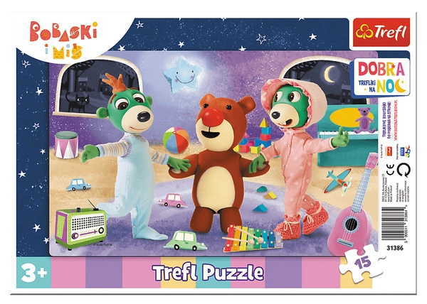 Puzzle ramkowe: Trefliki, 15 el. Trefl