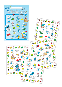 Smerfy - naklejki ze Smerfami - Baby - 180 sztuk
