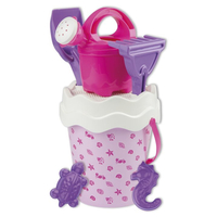 Androni, Zabawki do piasku dla dziewczynki Sea Shell różowe 19, wyprodukowane we Włoszech, 7 elementów, wysoka jakość, idealne na prezent na wyjazd nad morze