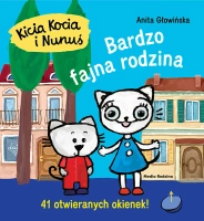 Kicia Kocia i Nunuś Bardzo Fajna Rodzina Książka Anita Głowińska Twarda Oprawa Otwierane Okienka Media Rodzina
