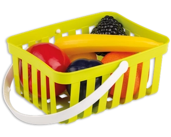 Androni, Mini koszyk z owocami dla dzieci 8 szt. - 60, włoskie zabawki dla dziewczynek, zabawa w zakupy sklepik